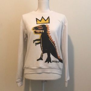 Rare Basquiat T-Rex Dinosaur Sweatshirt
